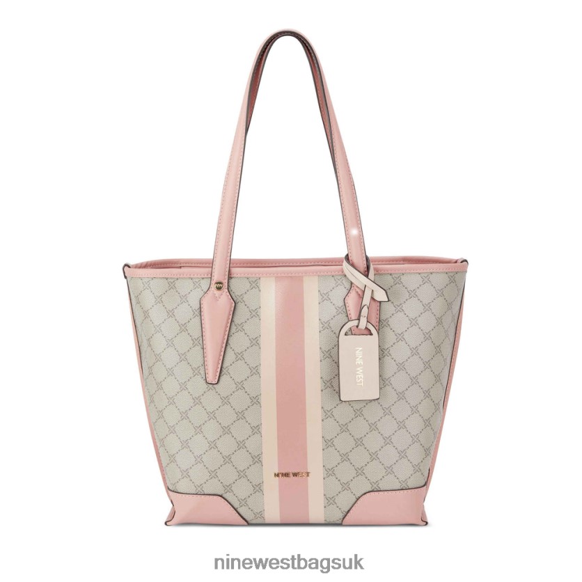 Nine West Emery Small Tote RFX40B2194 - Nine West Sandals UK Beige Logo/Pink