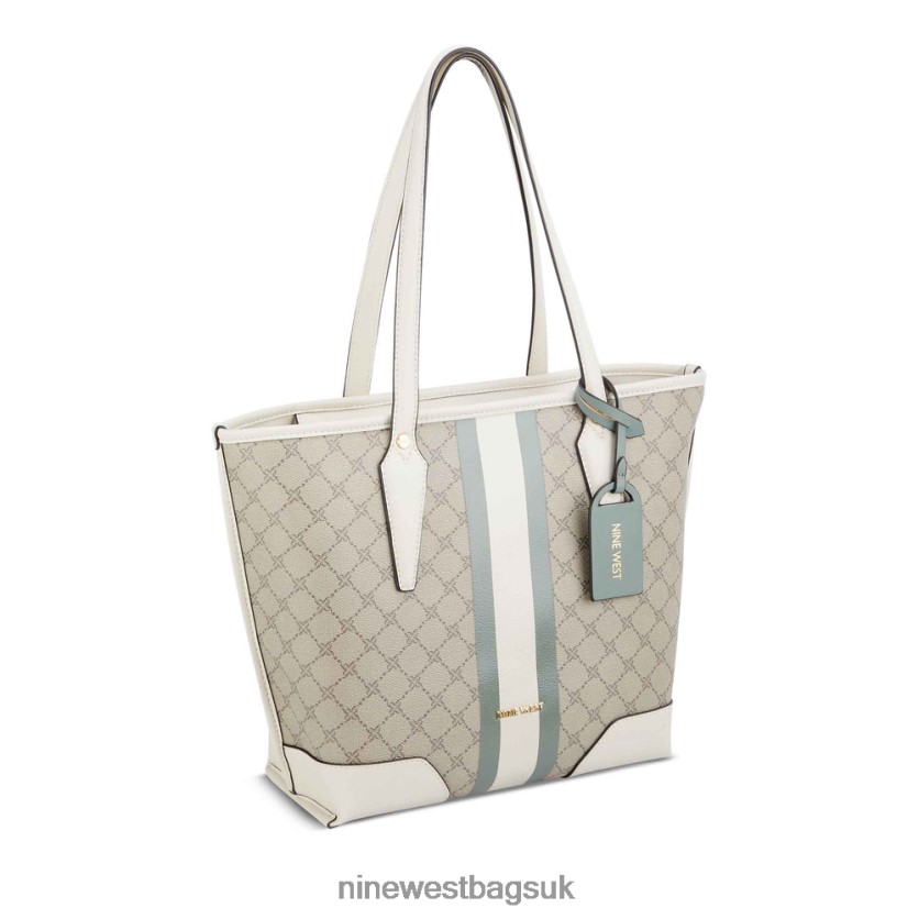 Nine West Emery Small Tote RFX40B2706 - Nine West UK Beige Logo/Aloe