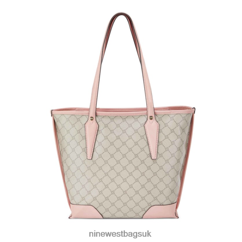 Nine West Emery Small Tote RFX40B2708 - Nine West UK Sale Beige Logo/Pink