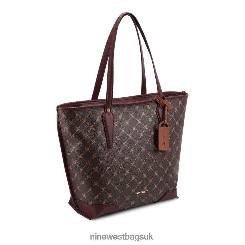 Nine West Emery Tote RFX40B2695 - Nine West Sandals UK Brown Logo/Merlot