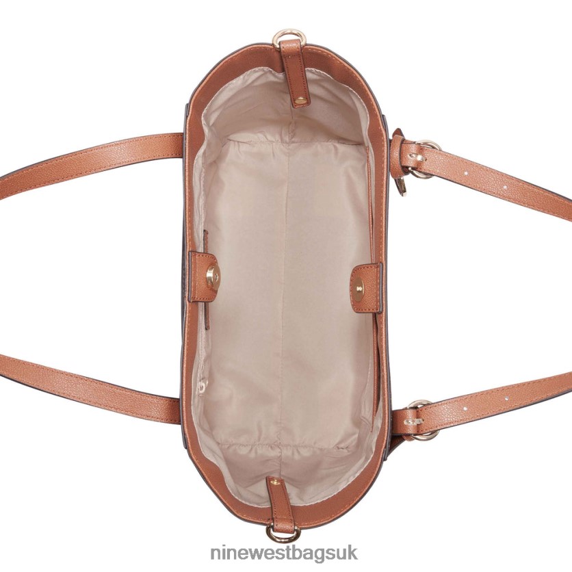 Nine West Kylee Medium Trap Tote RFX40B2698 - Nine West UK Brown Logo/Tan