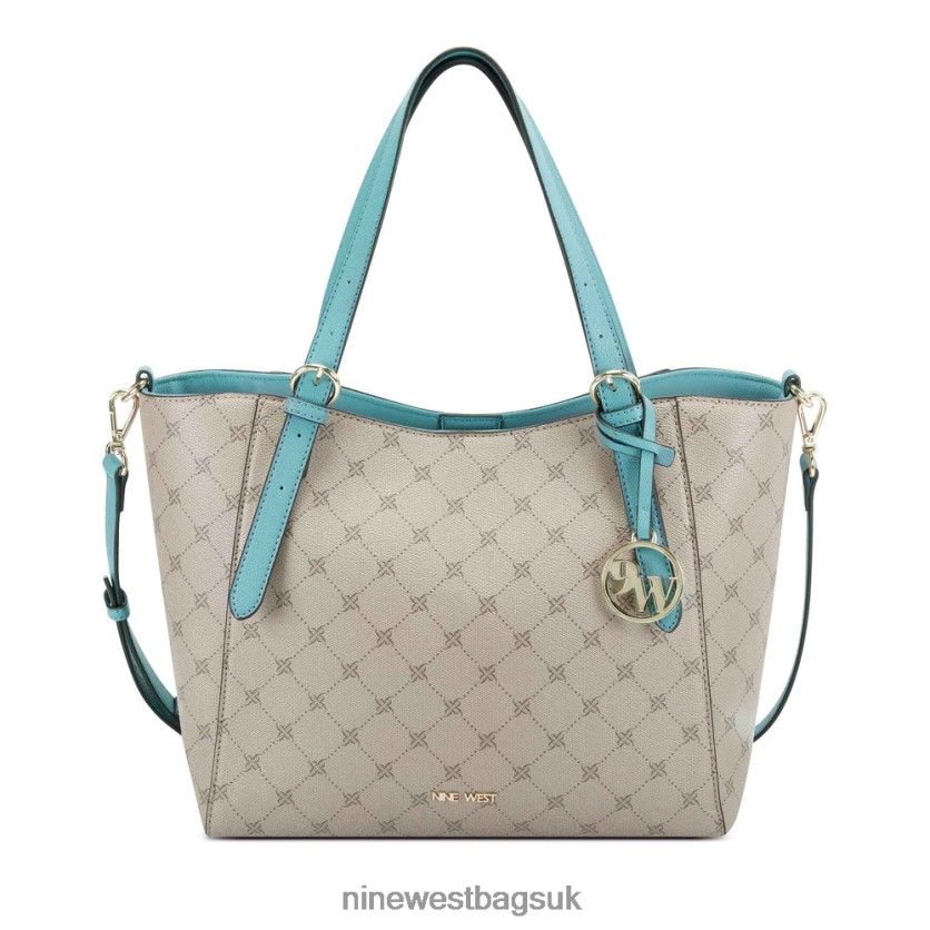 Nine West Kylee Medium Trap Tote RFX40B2703 - Nine West Sandals UK Hazel Logo/Verdigris