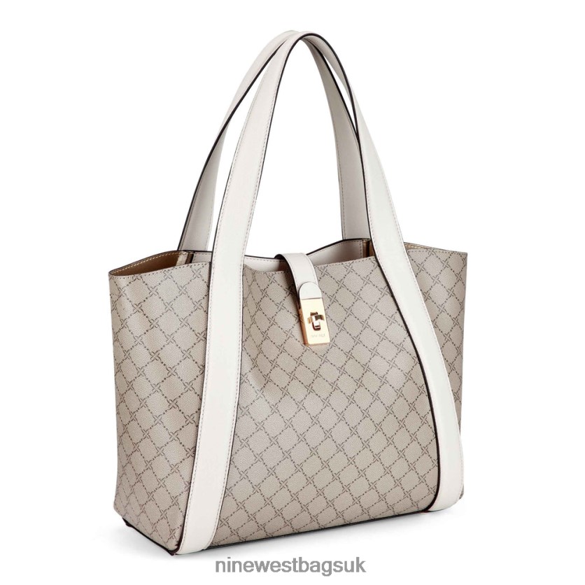 Nine West Morely 2 In 1 Tote RFX40B2125 - Nine West UK Beige Logo/Milk