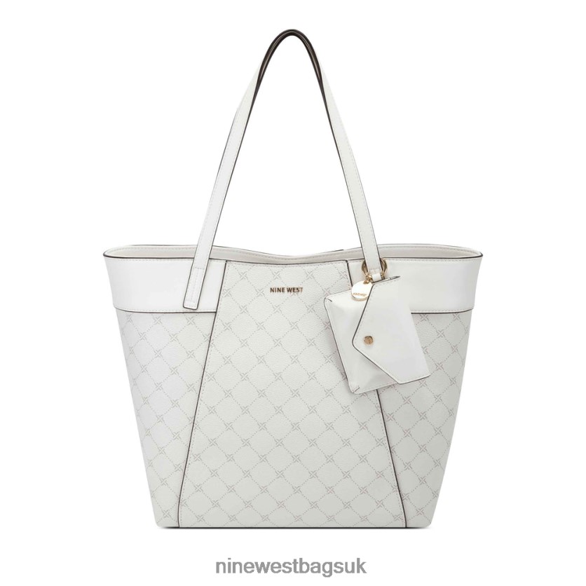 Nine West Sunnyside Jet Set Tote RFX40B2712 - Nine West UK Sale Optic White Logo