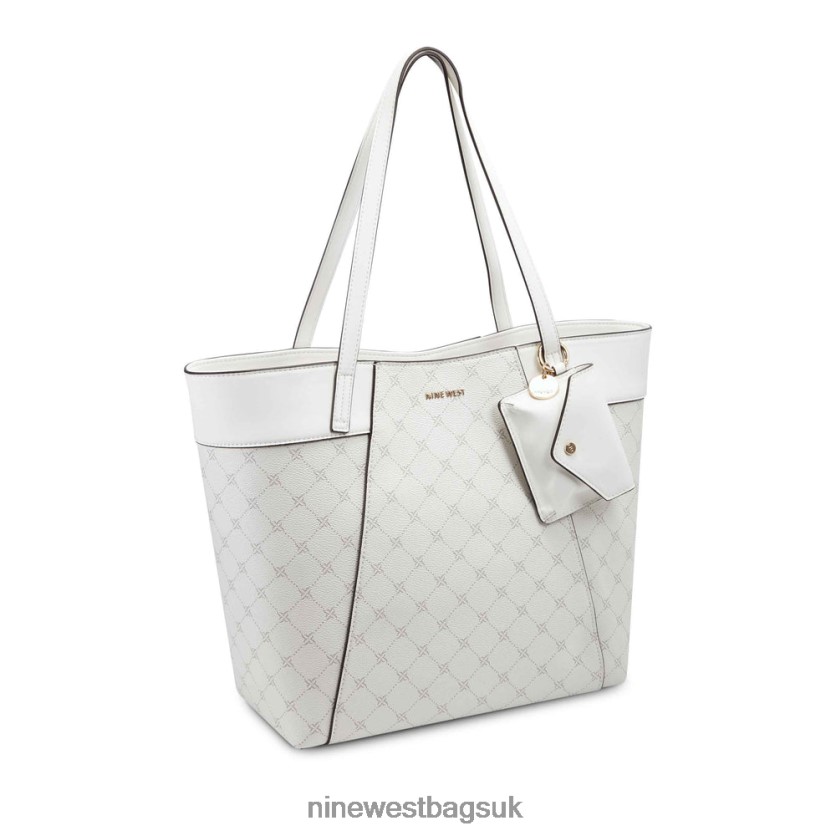 Nine West Sunnyside Jet Set Tote RFX40B2712 - Nine West UK Sale Optic White Logo