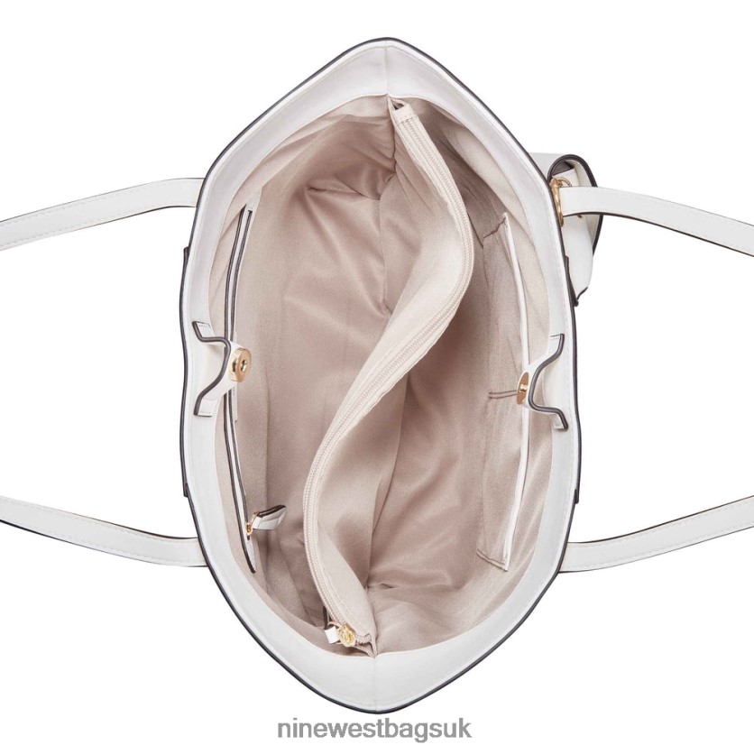 Nine West Sunnyside Jet Set Tote RFX40B2712 - Nine West UK Sale Optic White Logo