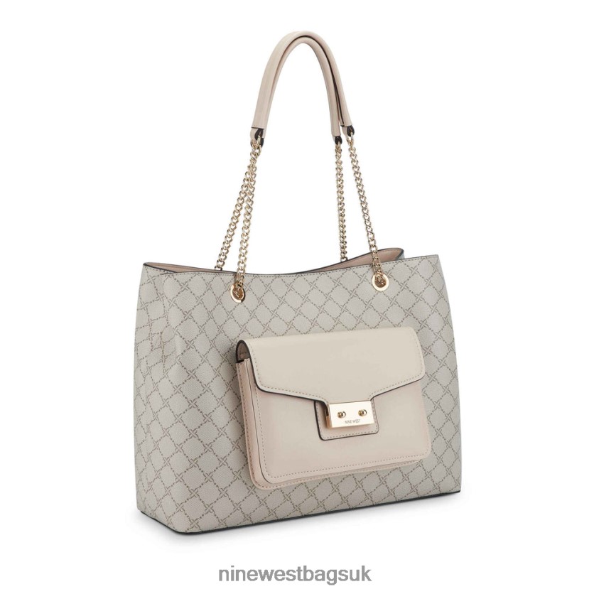 Nine West Abida Jet Set Tote RFX40B2412 - Nine West Bags UK Mushroom Logo/Buff