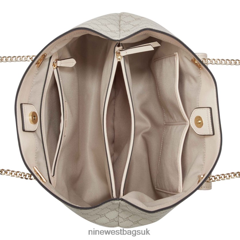 Nine West Abida Jet Set Tote RFX40B2412 - Nine West Bags UK Mushroom Logo/Buff