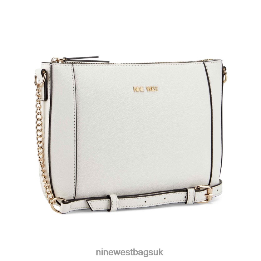 Nine West Basil Top Zip Crossbody RFX40B2432 - Nine West Bags UK Optic White Micro Pebble