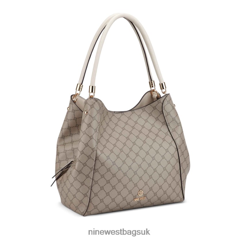 Nine West Etta Jet Set Carryall RFX40B2475 - Nine West UK Sale Beige Logo/Milk