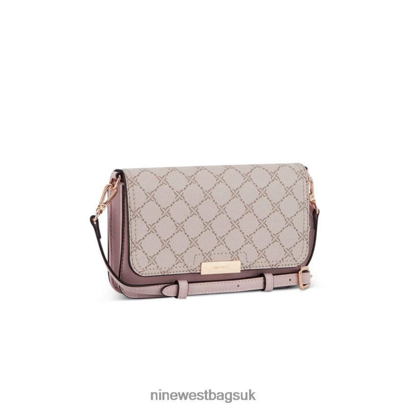 Nine West Lawson Wallet On A String RFX40B2507 - Nine West UK Sale Mushroom Logo/Pink