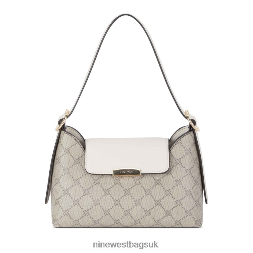 Nine West Effie Flap Shoulder Bag RFX40B2788 - Nine West UK Sale Beige Logo/Milk