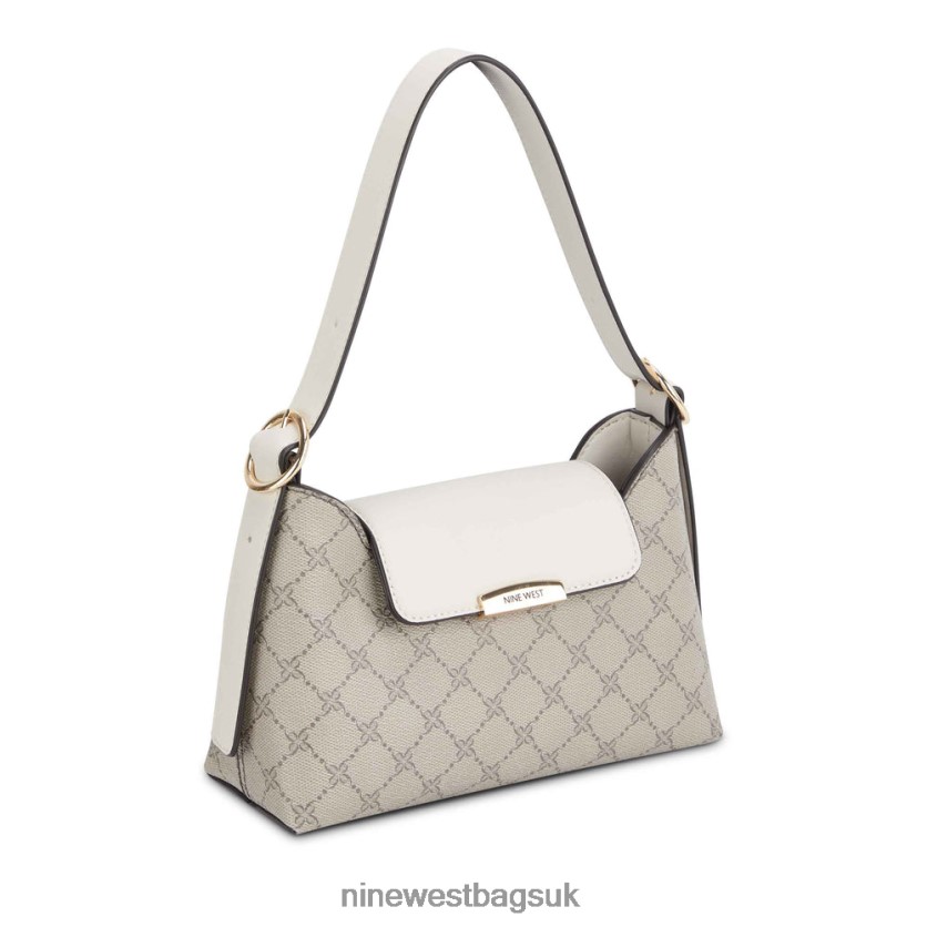 Nine West Effie Flap Shoulder Bag RFX40B2788 - Nine West UK Sale Beige Logo/Milk