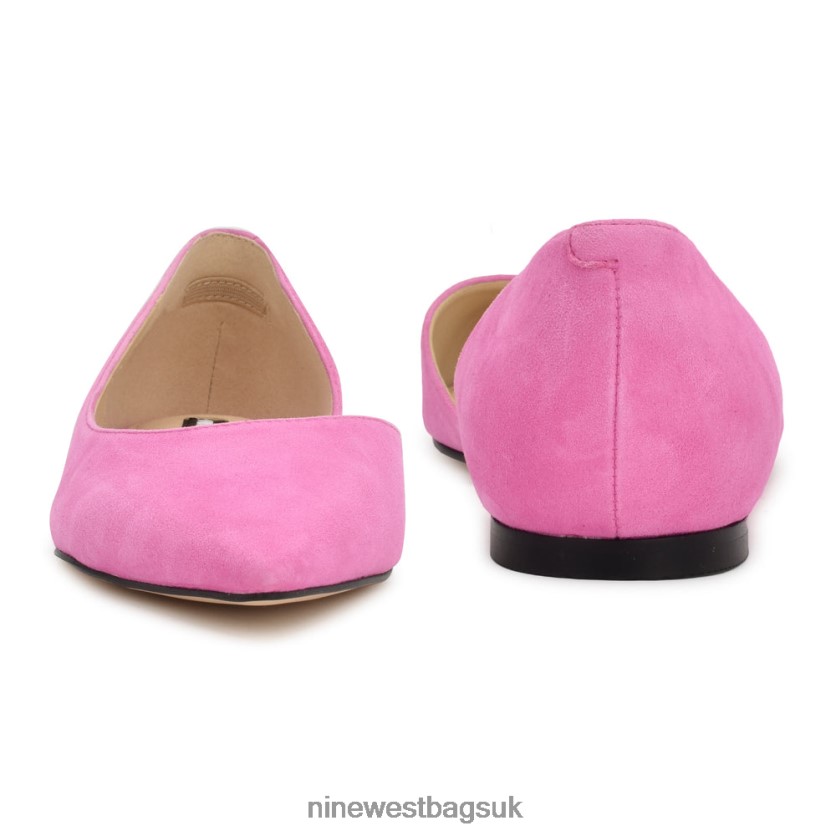 Nine West Blaha d\'Orsay Flats RFX40B887 - Nine West UK Sale Neon Pink Suede