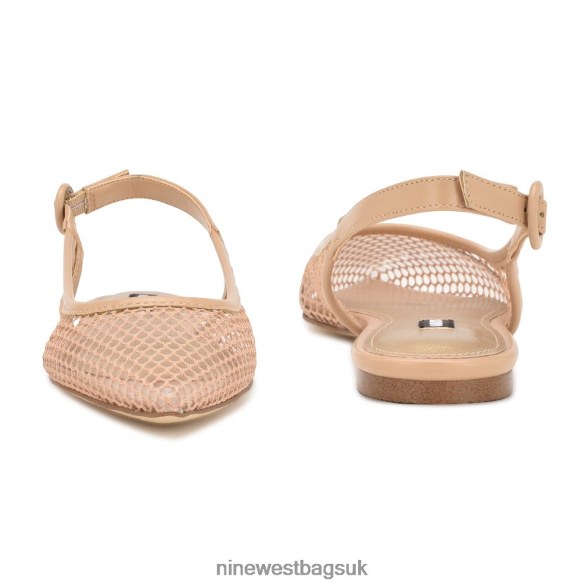 Nine West Branid Mesh Slingback Flats RFX40B2303 - Nine West UK Sale Warm Blush/Clear