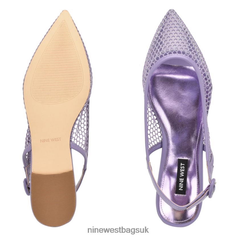 Nine West Branid Mesh Slingback Flats RFX40B2304 - Nine West Bags UK Purple/Clear