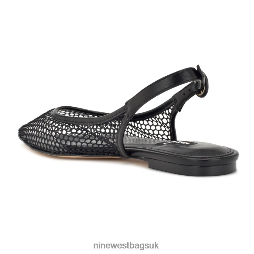 Nine West Branid Mesh Slingback Flats RFX40B2305 - Nine West UK Black/Clear