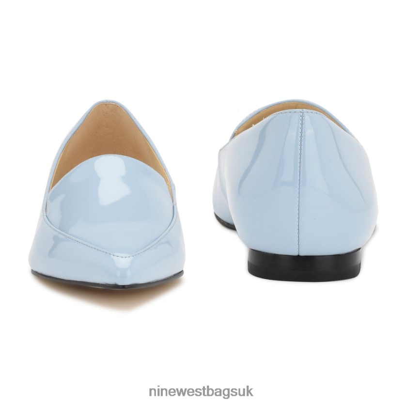 Nine West Abay Smoking Flats RFX40B2301 - Nine West UK Baby Blue Patent