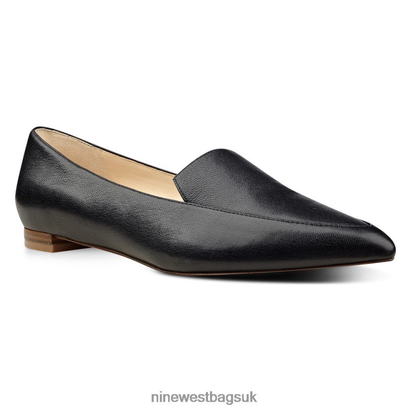 Nine West Abay Smoking Flats RFX40B2377 - Nine West UK Black Leather