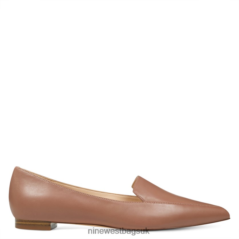 Nine West Abay Smoking Flats RFX40B2383 - Nine West UK Sale Barely Nude Leather