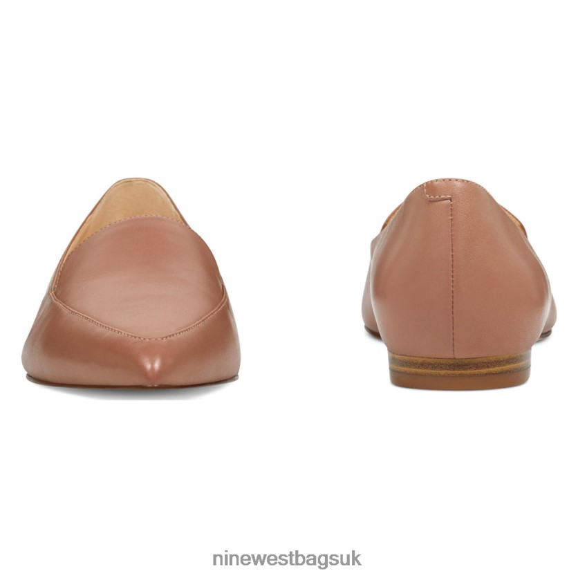Nine West Abay Smoking Flats RFX40B2383 - Nine West UK Sale Barely Nude Leather