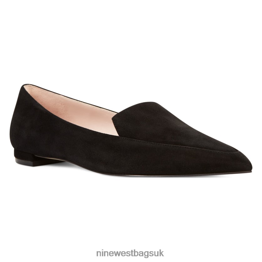 Nine West Abay Smoking Flats RFX40B2385 - Nine West UK Black Suede