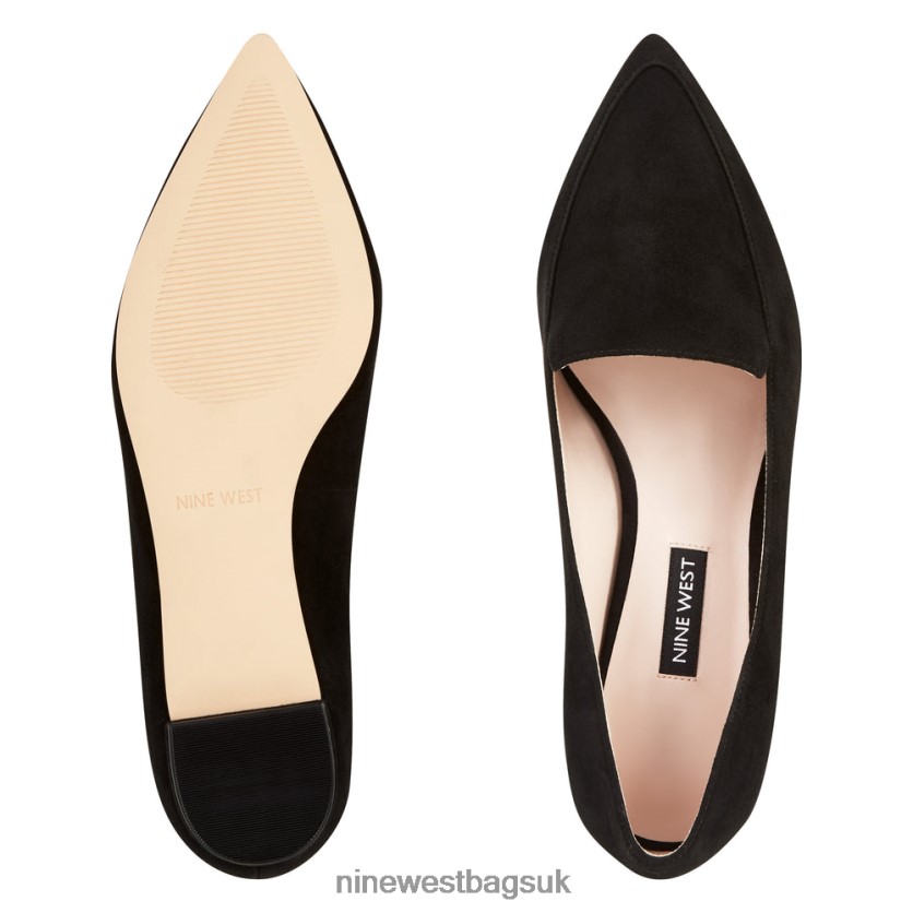 Nine West Abay Smoking Flats RFX40B2385 - Nine West UK Black Suede