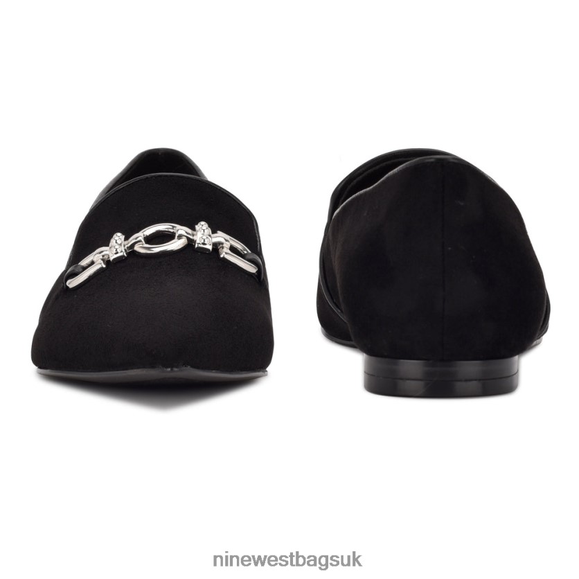 Nine West Area Pointy Toe Flats RFX40B2151 - Nine West UK Sale Black Suede