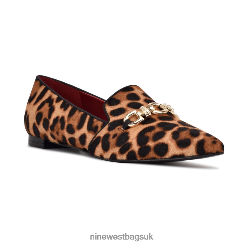 Nine West Area Pointy Toe Flats RFX40B2314 - Nine West Sandals UK Leopard Haircalf