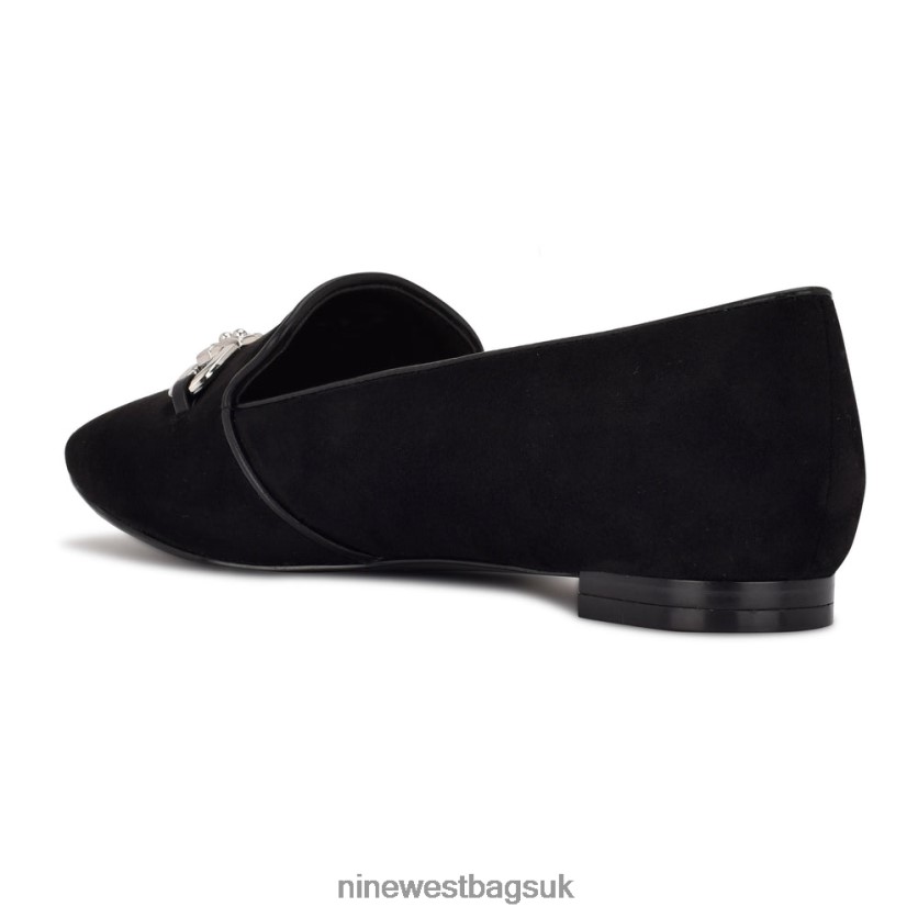 Nine West Area Pointy Toe Flats RFX40B2316 - Nine West Bags UK Black Suede