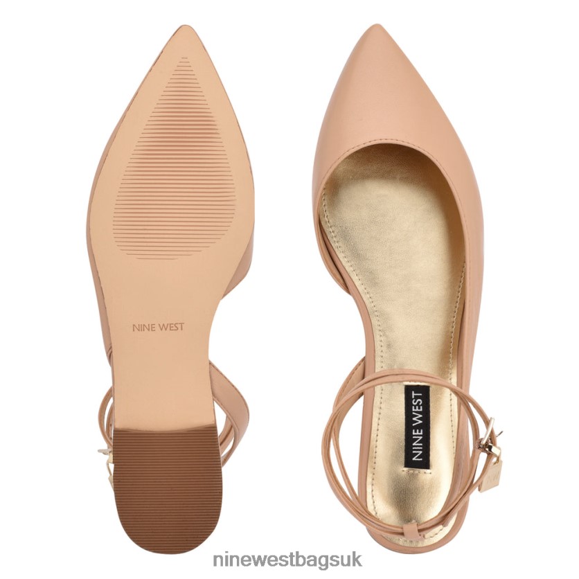 Nine West Baria Pointy Toe Flats RFX40B2281 - Nine West UK Warm Blush Leather