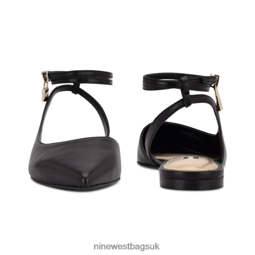 Nine West Baria Pointy Toe Flats RFX40B2282 - Nine West Sandals UK Black Leather