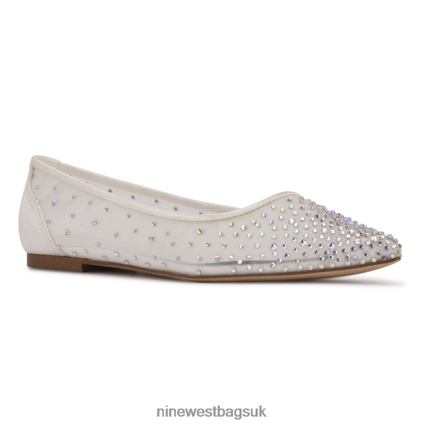 Nine West Boost Pointy Toe Flats RFX40B2064 - Nine West Bags UK White Mesh