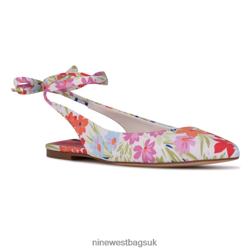Nine West Bop Ankle Wrap Pointy Toe Flats RFX40B1919 - Nine West UK Sale