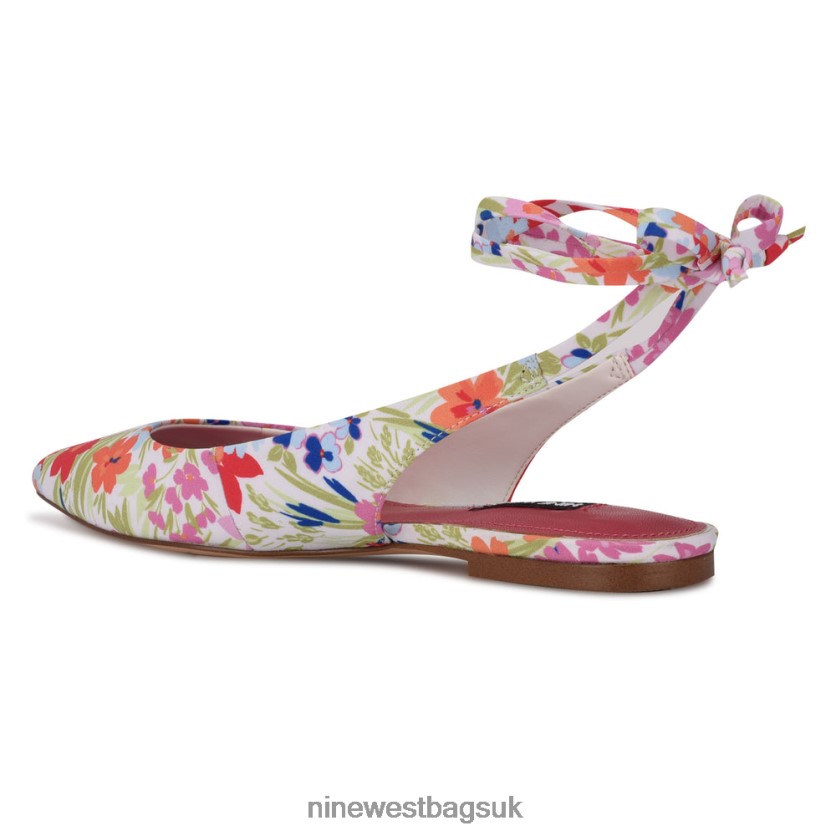 Nine West Bop Ankle Wrap Pointy Toe Flats RFX40B1919 - Nine West UK Sale