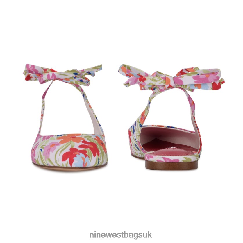 Nine West Bop Ankle Wrap Pointy Toe Flats RFX40B1919 - Nine West UK Sale