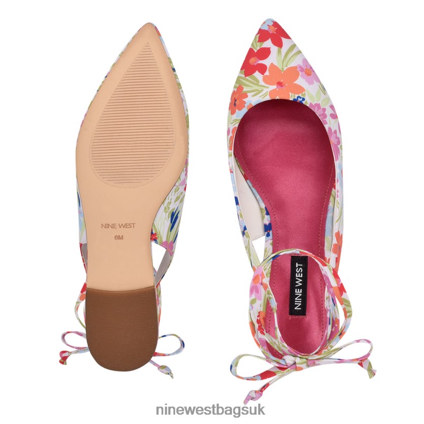 Nine West Bop Ankle Wrap Pointy Toe Flats RFX40B2324 - Nine West Bags UK