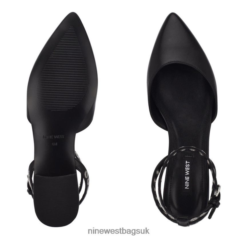 Nine West Brez Ankle Strap Pointy Toe Flats RFX40B2340 - Nine West Bags UK