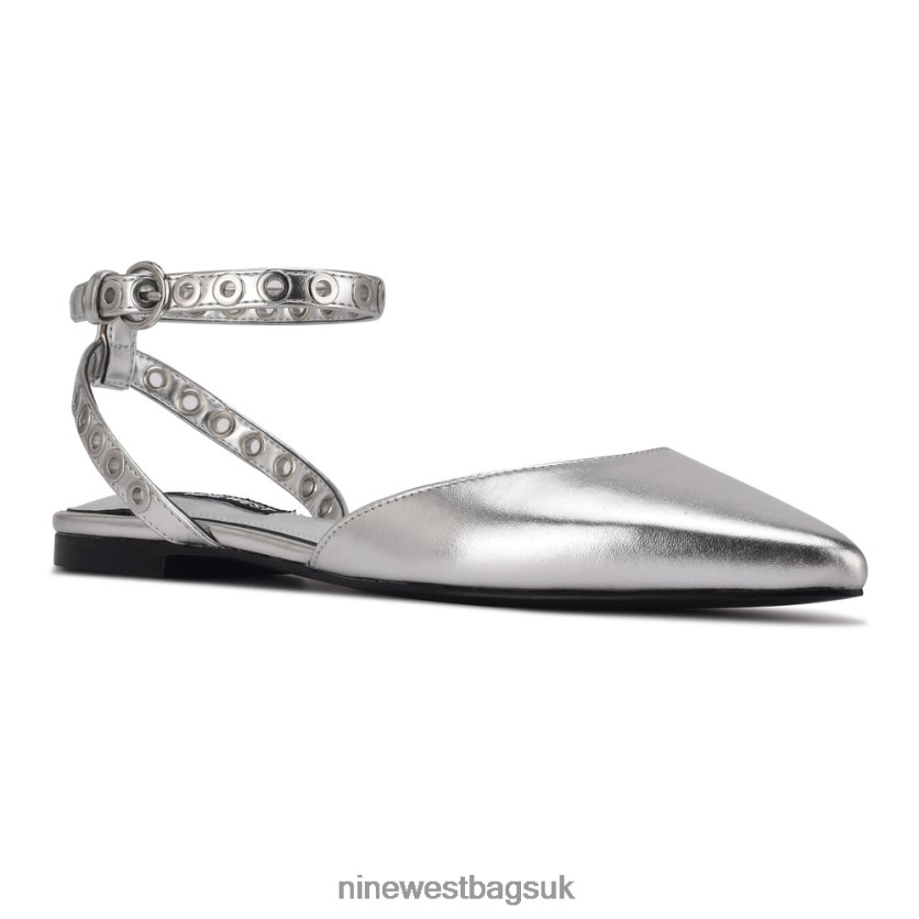 Nine West Brez Ankle Strap Pointy Toe Flats RFX40B2341 - Nine West UK