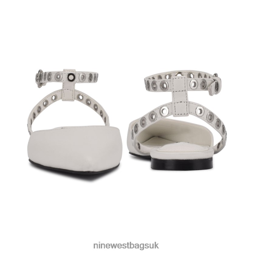 Nine West Brez Ankle Strap Pointy Toe Flats RFX40B2342 - Nine West Sandals UK