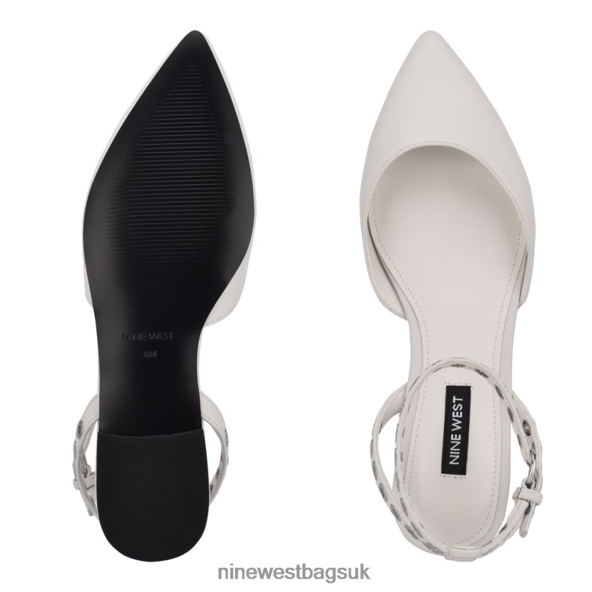 Nine West Brez Ankle Strap Pointy Toe Flats RFX40B2342 - Nine West Sandals UK