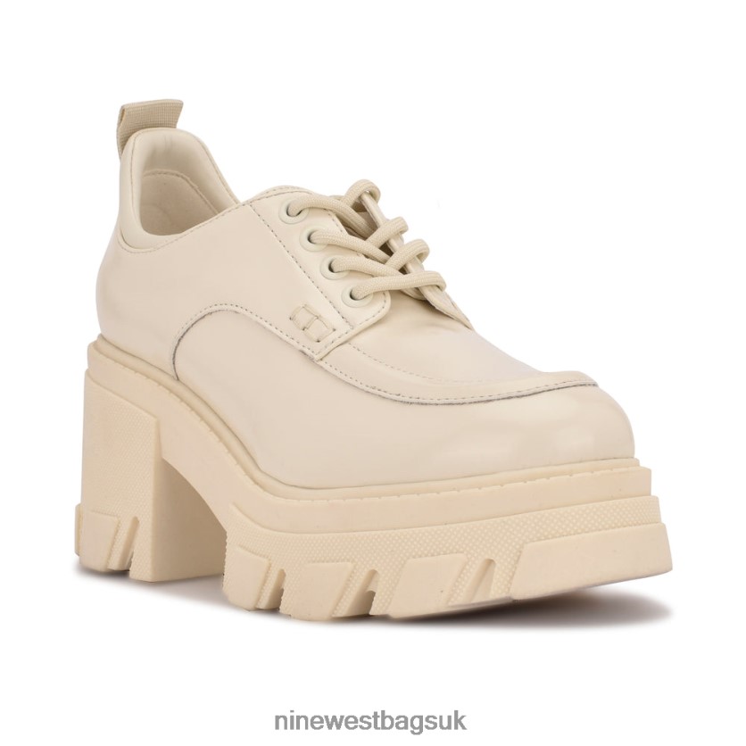 Nine West Daniel Heeled Lug Sole Oxford RFX40B2317 - Nine West UK Chic Cream Patent