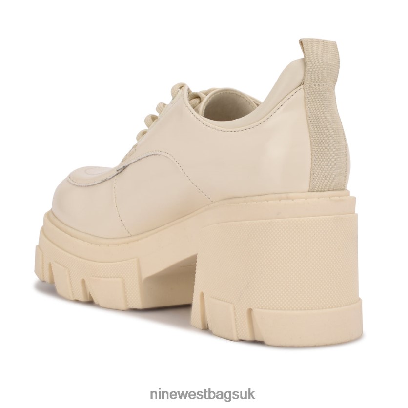 Nine West Daniel Heeled Lug Sole Oxford RFX40B2317 - Nine West UK Chic Cream Patent