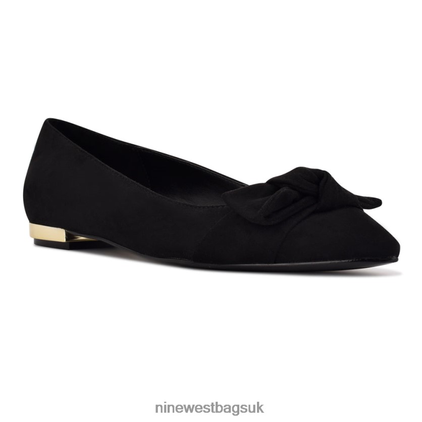 Nine West Favs Pointy Toe Flats RFX40B2280 - Nine West Bags UK Black Suede