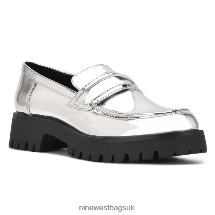Nine West Garren Lug Sole Loafers RFX40B2293 - Nine West UK Silver