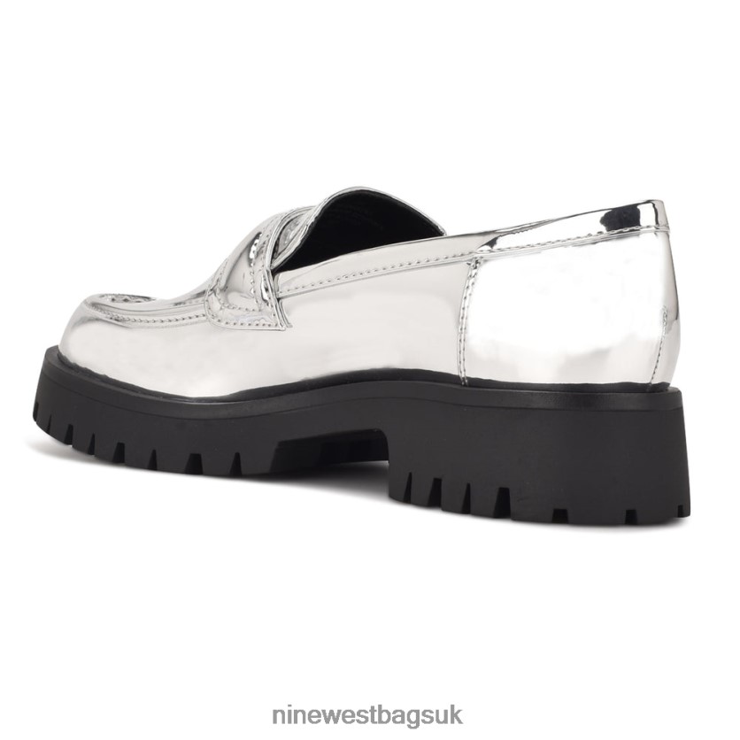 Nine West Garren Lug Sole Loafers RFX40B2293 - Nine West UK Silver