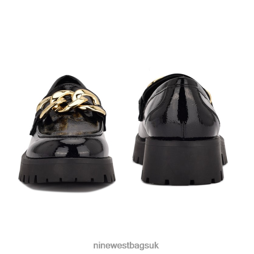 Nine West Gracy Lug Sole Loafers RFX40B2322 - Nine West Sandals UK Black Patent