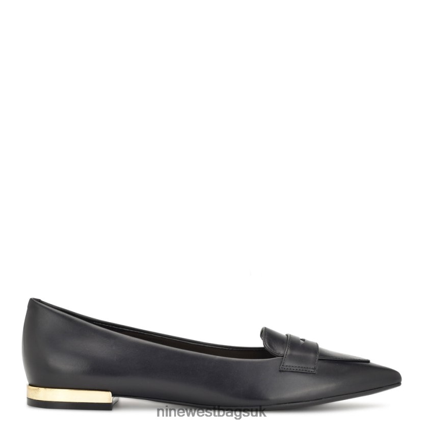 Nine West Lallin Pointy Toe Loafers RFX40B2101 - Nine West UK Black Leather