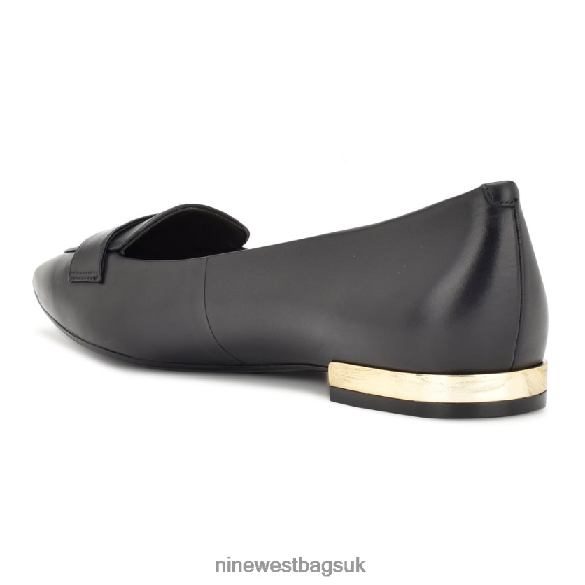 Nine West Lallin Pointy Toe Loafers RFX40B2101 - Nine West UK Black Leather