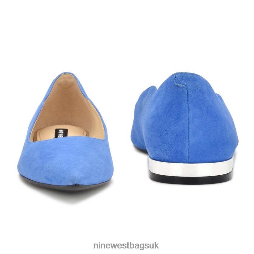 Nine West Lovlady Pointy Toe Flats RFX40B2297 - Nine West UK Light Blue Suede